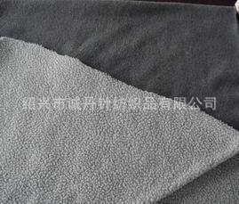 绍兴产双面毛圈阳离子摇粒绒 双色双风格面料引领化纤新风尚